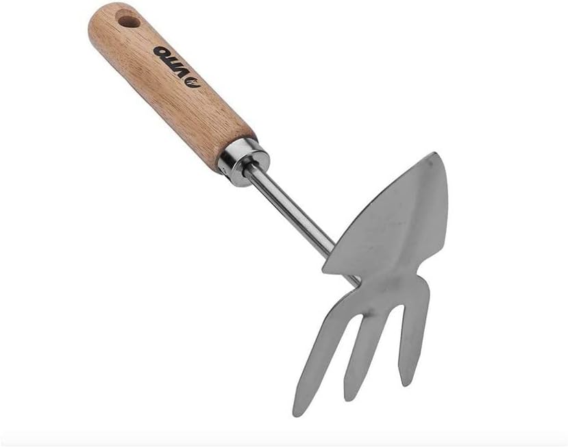 VITO - Set mit 5 Gartenwerkzeugen mit Holzgriff, Edelstahl und Eisen, handgeschmiedet, hohe Qualität