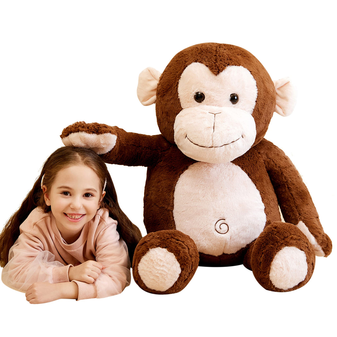 IKASA Gross AFFE Kuscheltier Riesen Stofftier,78cm Gross Plüschtier Riesige Plüsch Spielzeug Jumbo P