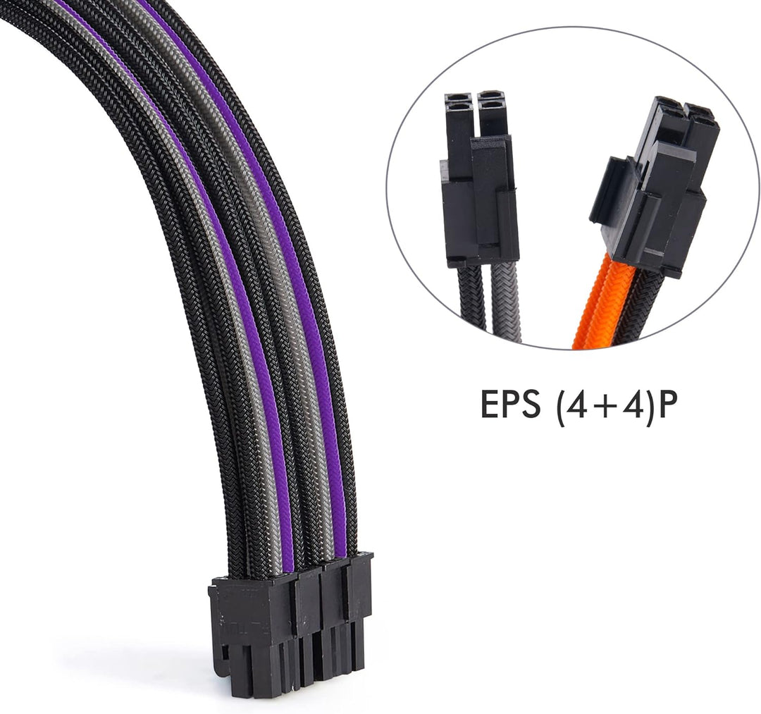 Formulamod Verlängerungskabel für Netzteil, 18 AWG (1) ATX 24P, (2) EPS 8-P+ (3) PCI-E8-P, mit Kämme
