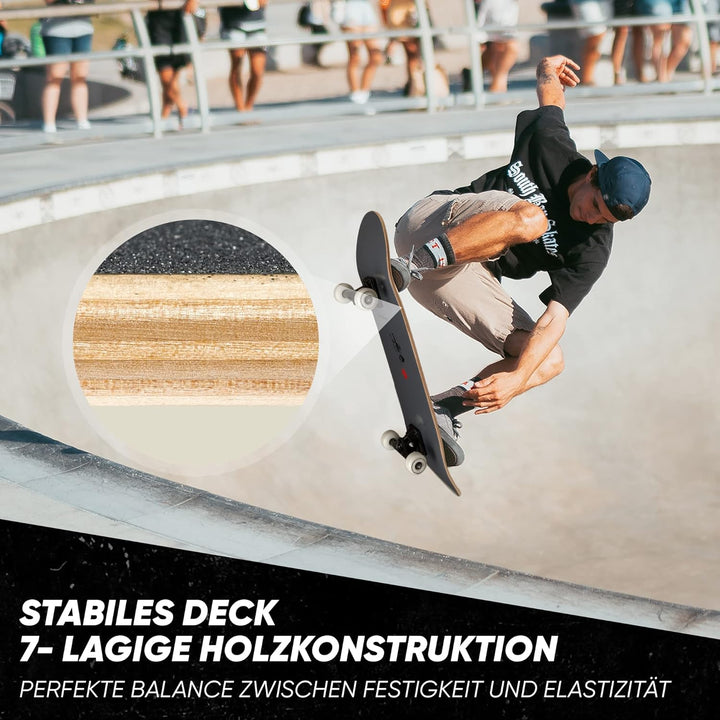 Apollo Skateboard | Cooles Kinder Skateboard und Profi Skateboard Erwachsene in Einem | 7-lagiges Sk
