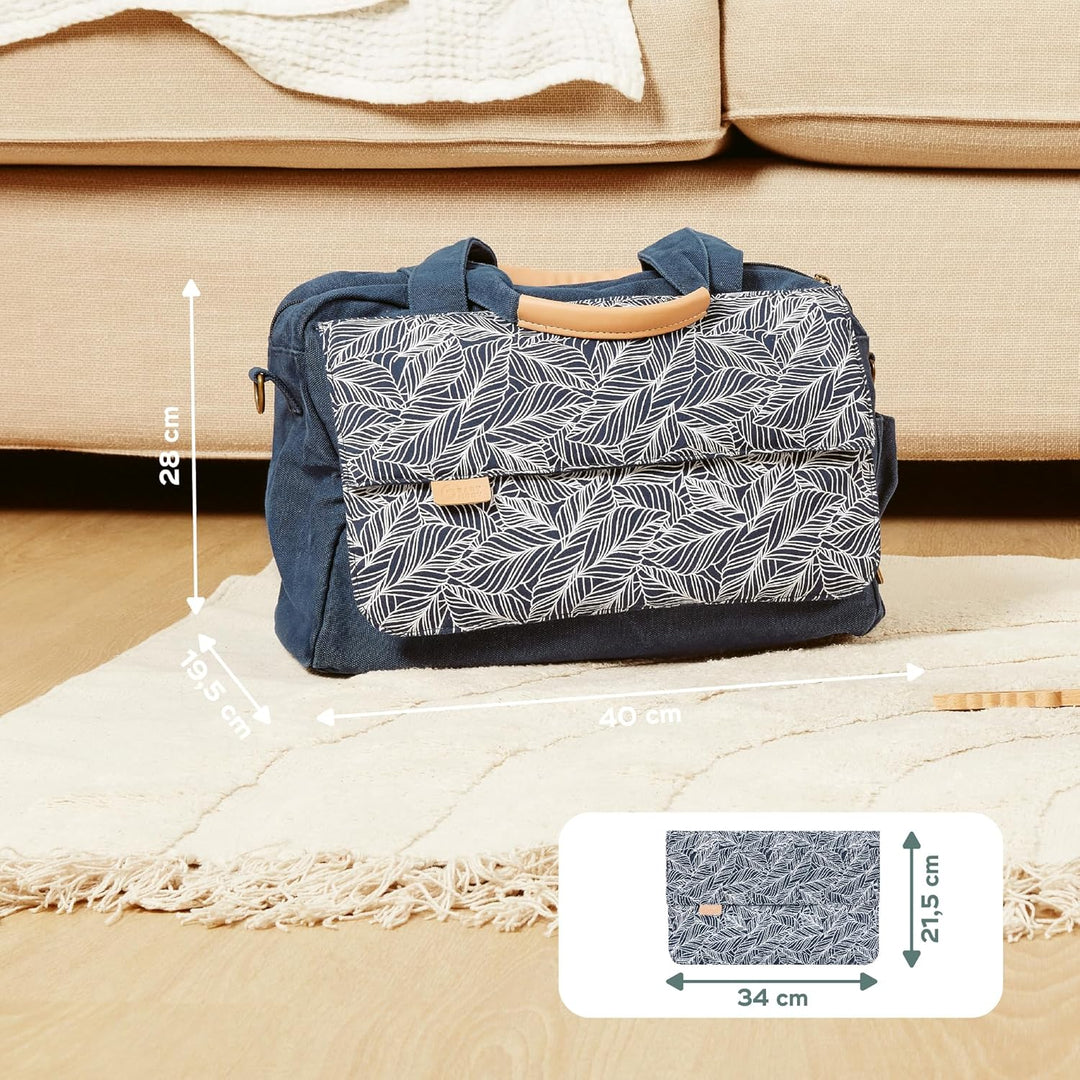 Babymoov Wickeltasche Day to Day Bag Palm - Alltagstauglich - 2 in 1, abnehmbare 3L-Tasche - 6 Zubeh