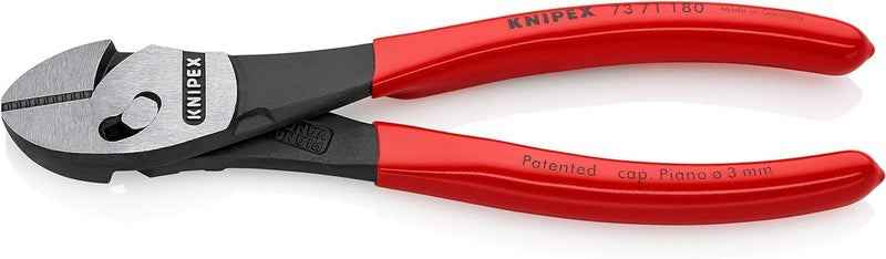 Knipex TwinForce® Hochleistungs-Seitenschneider schwarz atramentiert, mit Kunststoff überzogen 180 m