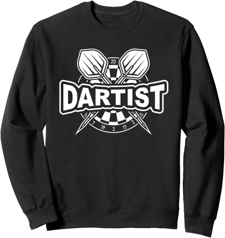 Dartist - cooles Darts Logo mit Dartpfeilen und Dartscheibe Sweatshirt