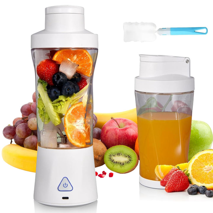 Smoothie Maker to Go, 700ml Tragbarer Mixer, Portable Blender mit 6-Klingen Edelstahl, Mini Mixer fü