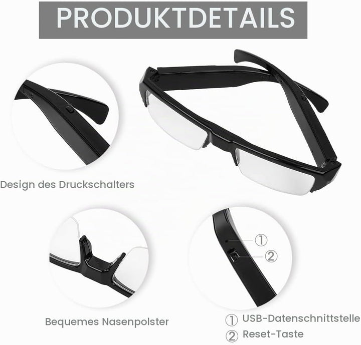 KOBERT GOODS V13 Version 2.0 Versteckte hochauflösende 5 Megapixel Full HD Mini Überwachungs-Kamera