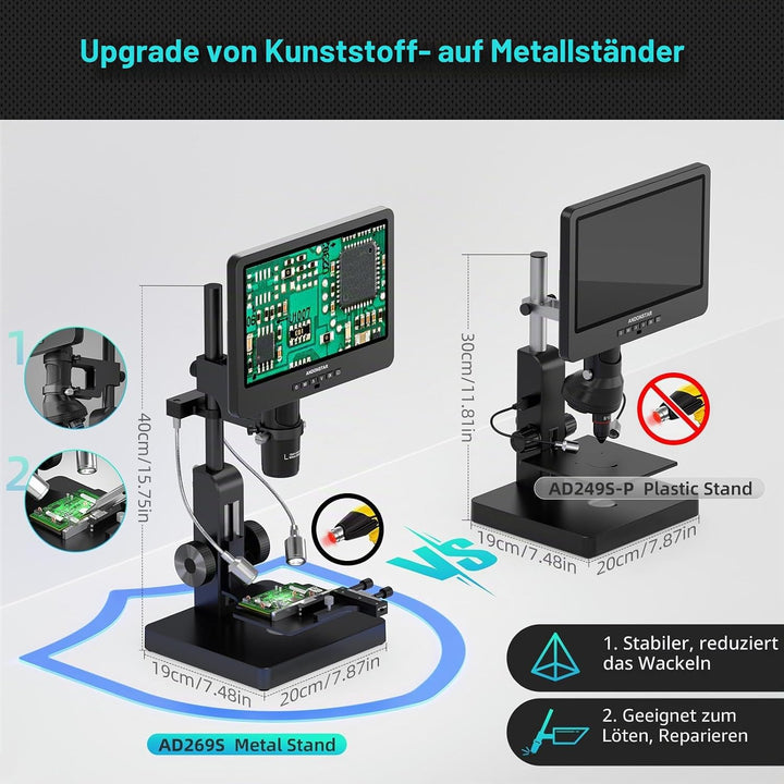 Andonstar AD269S 20X-5000X HDMI Digitalmikroskop mit 10,1&