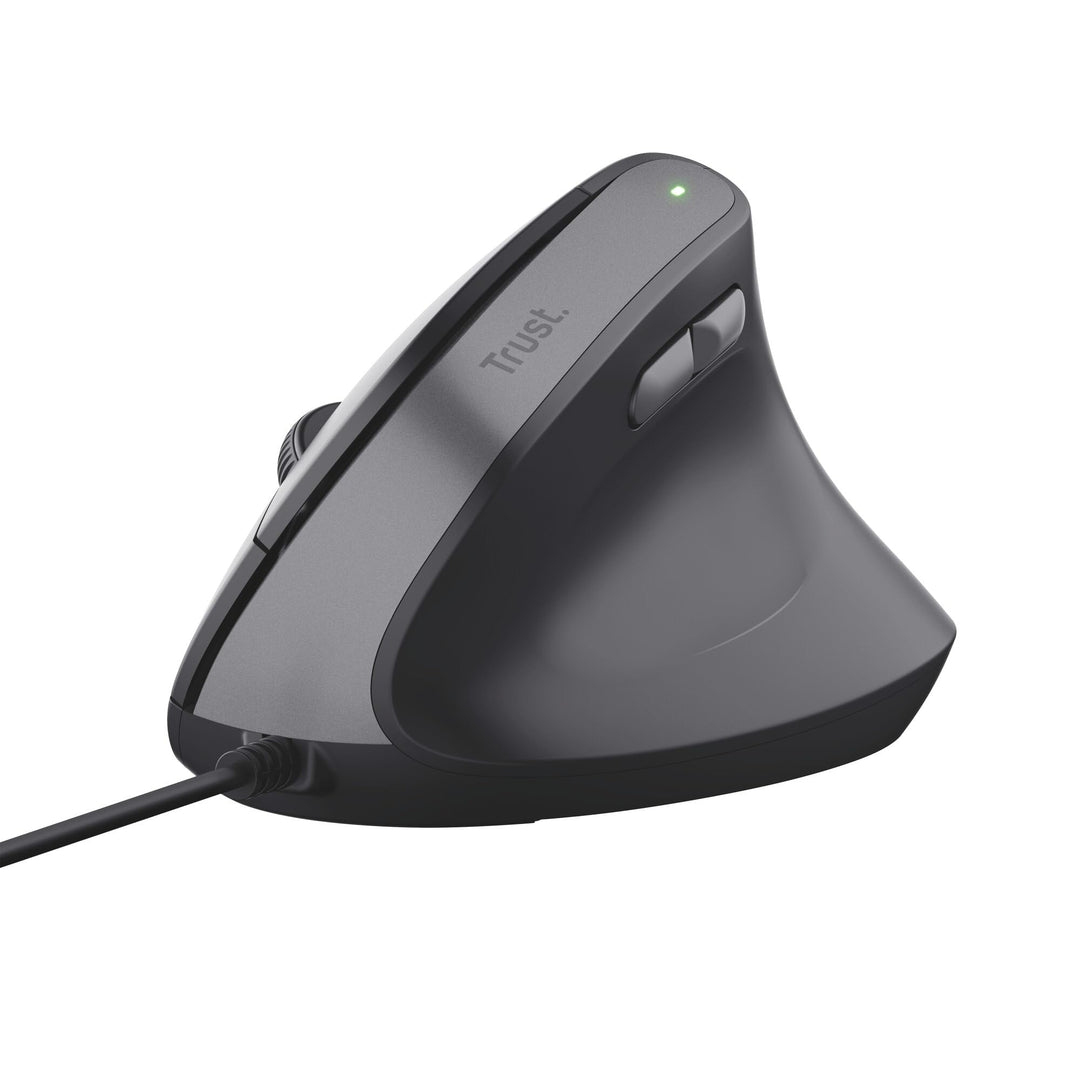 Trust Yuno Vertikale Maus, Ergonomische Maus für Rechtshänder, Vorbeugung Gegen Mausarm/Tennisarm (R