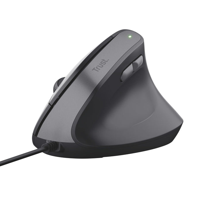 Trust Yuno Vertikale Maus, Ergonomische Maus für Rechtshänder, Vorbeugung Gegen Mausarm/Tennisarm (R