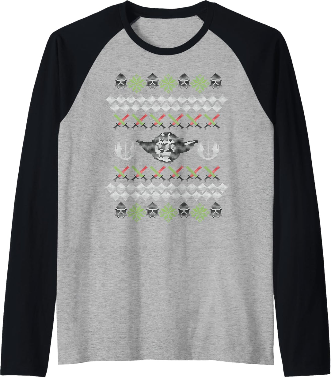 Star Wars Yoda Ugly Sweater Raglan