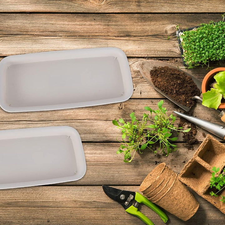 Hemoton 6 Stücke Kunststoff Blumentopf Untersetzer Rechteck Pflanzentopf Untertasse Plastik Pflanzto