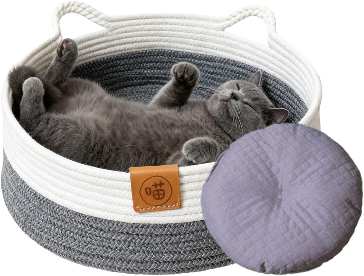 Bett Für Katzen,Waschbares Nest Mit Matte - Schlafbett Und Runder Katzenkorb,für Indoor e Alle Jahre