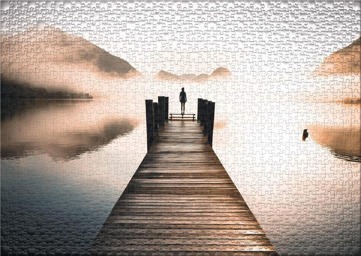 Ulmer Puzzleschmiede - Puzzle „TAUCHE EIN“ - Stimmungsvolles 1000 Teile Puzzle für Erwachsene - Ruhe