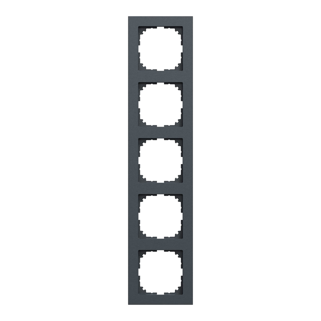 Schneider Electric Merten MEG4050-3614 M-Pure-Rahmen 5-fach für Steckdosen und Schalter, Anthrazit 5