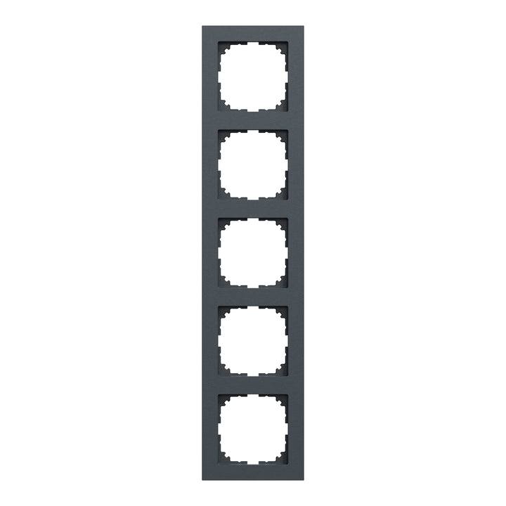 Schneider Electric Merten MEG4050-3614 M-Pure-Rahmen 5-fach für Steckdosen und Schalter, Anthrazit 5