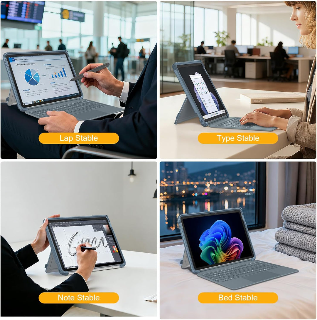 Fintie Hülle für Microsoft Surface Pro 12 Zoll 1. Edition (2025), Stossfeste Folio-Schutzhülle mit t