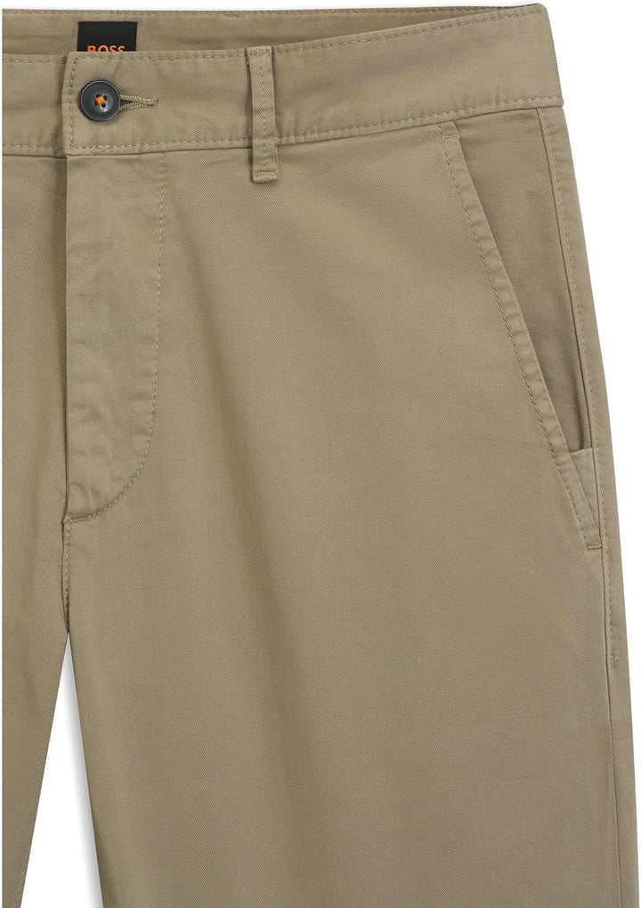 BOSS Herren Schino-Slim D Slim-Fit Hose aus elastischem Baumwoll-Satin 31W / 32L Light/Pastel Brown2