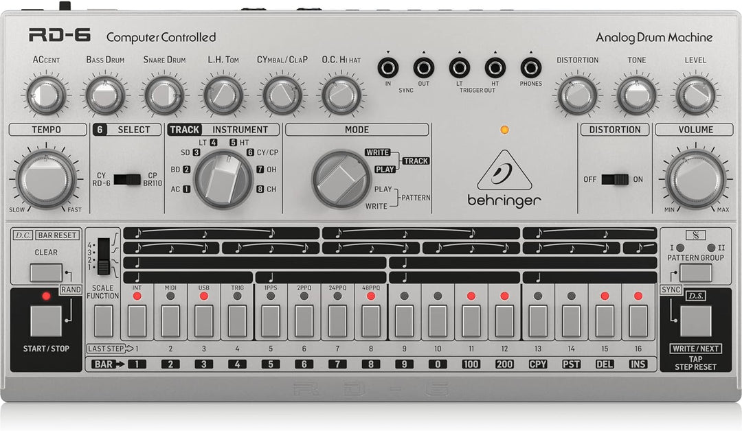 Behringer RD-6-SR Silber RHYTHM DESIGNER RD-6 Single, Silber RHYTHM DESIGNER RD-6 Single