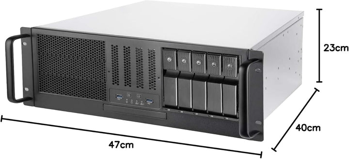 Silverstone SST-RM41-H08-4U Rackmount Server Gehäuse, unterstützt M/B bis SSI-CEB & ATX (PS2) Mini r