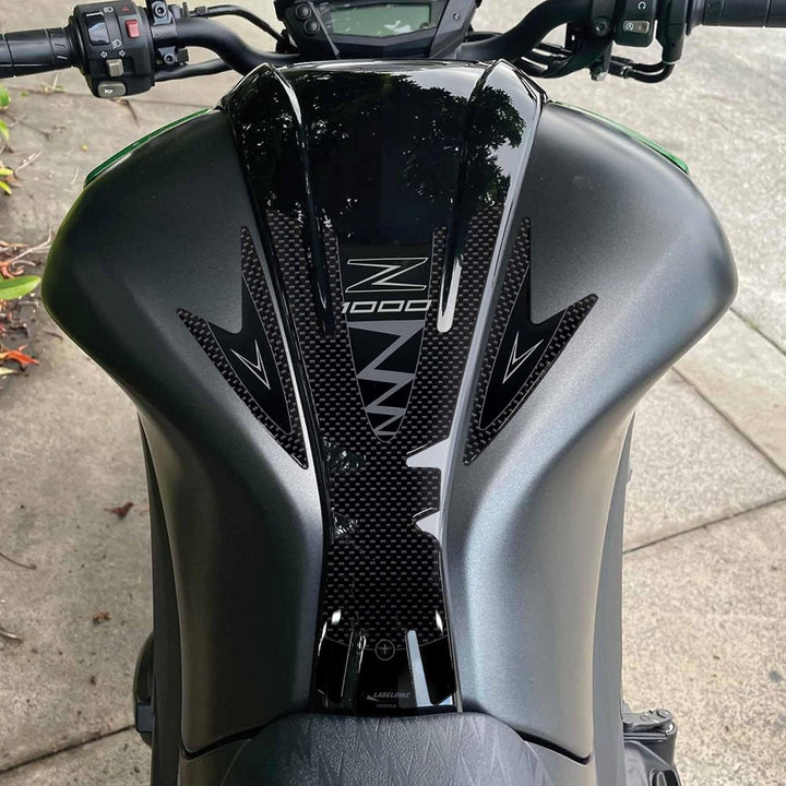 LABELBIKE 3D Aufkleber Motorrad Tankpad kompatibel mit Kawasaki | Z1000 2010-2013, Harzschutz, Kratz