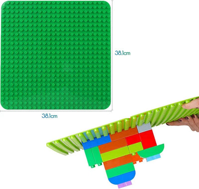 2 Grosse Bauplatte Kompatibel mit Lego Duplo Platten,38.4 * 38.4cm Classic Grundplatte mit 24 x 24 N