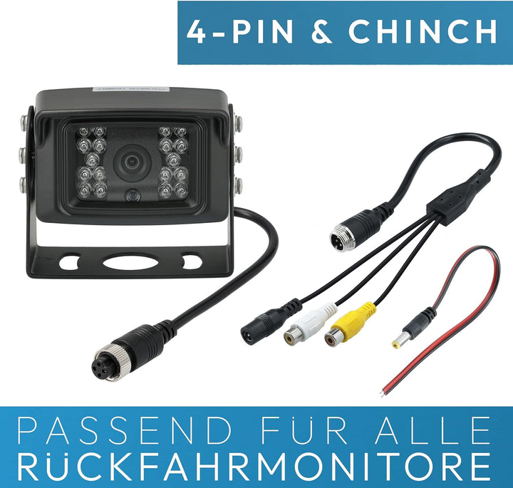 VSG24 Transit Robuste Schwerlast LKW Rückfahrkamera / einfaches Nachrüsten 12V-24V / Traktor Wohnmob