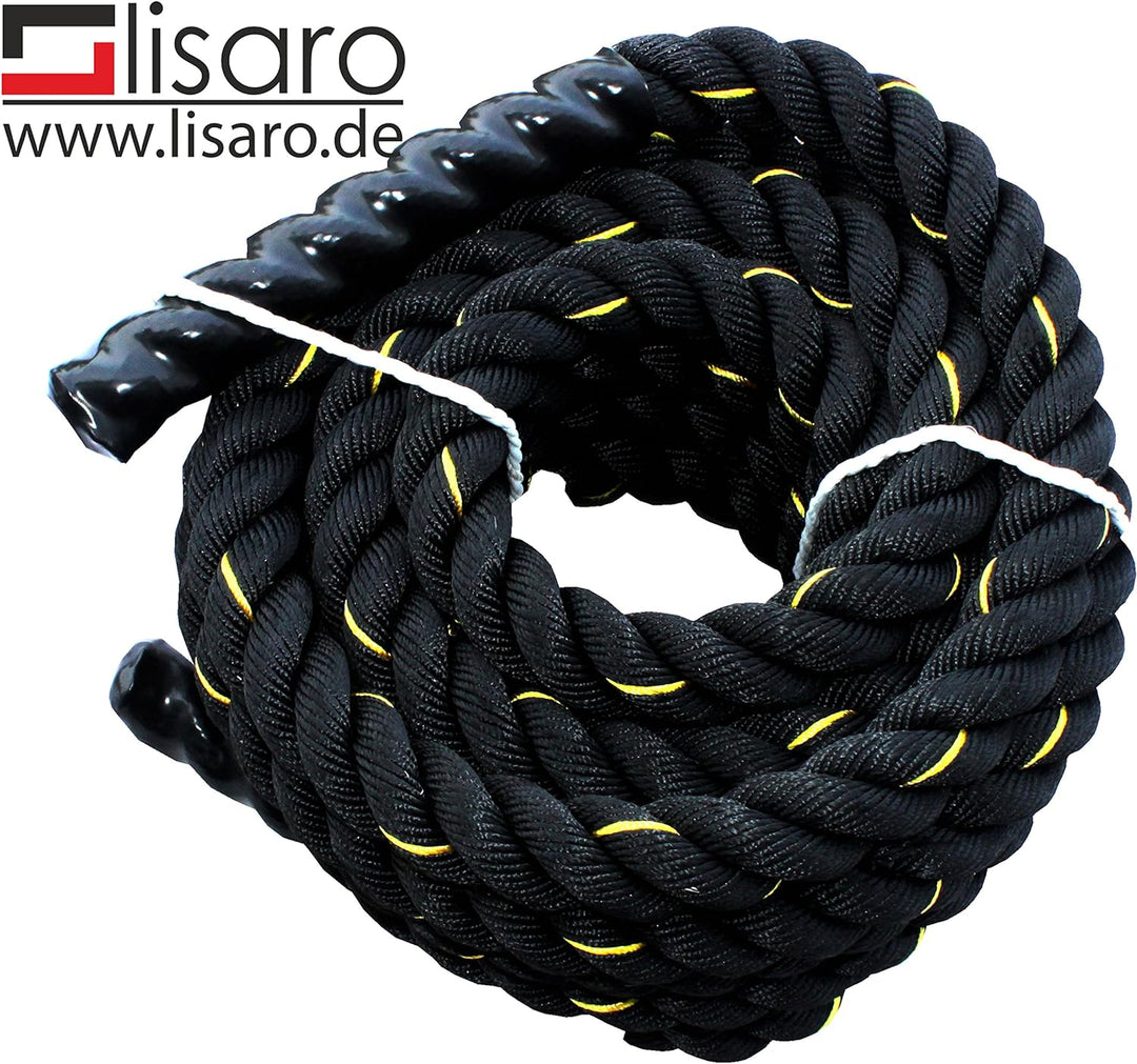 Lisaro Battling Rope, Battle Rope (Trainingsseil) - 3 Längen (Trainingsseil (9, 12 oder 15 m) in Sup