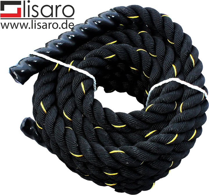 Lisaro Battling Rope, Battle Rope (Trainingsseil) - 3 Längen (Trainingsseil (9, 12 oder 15 m) in Sup