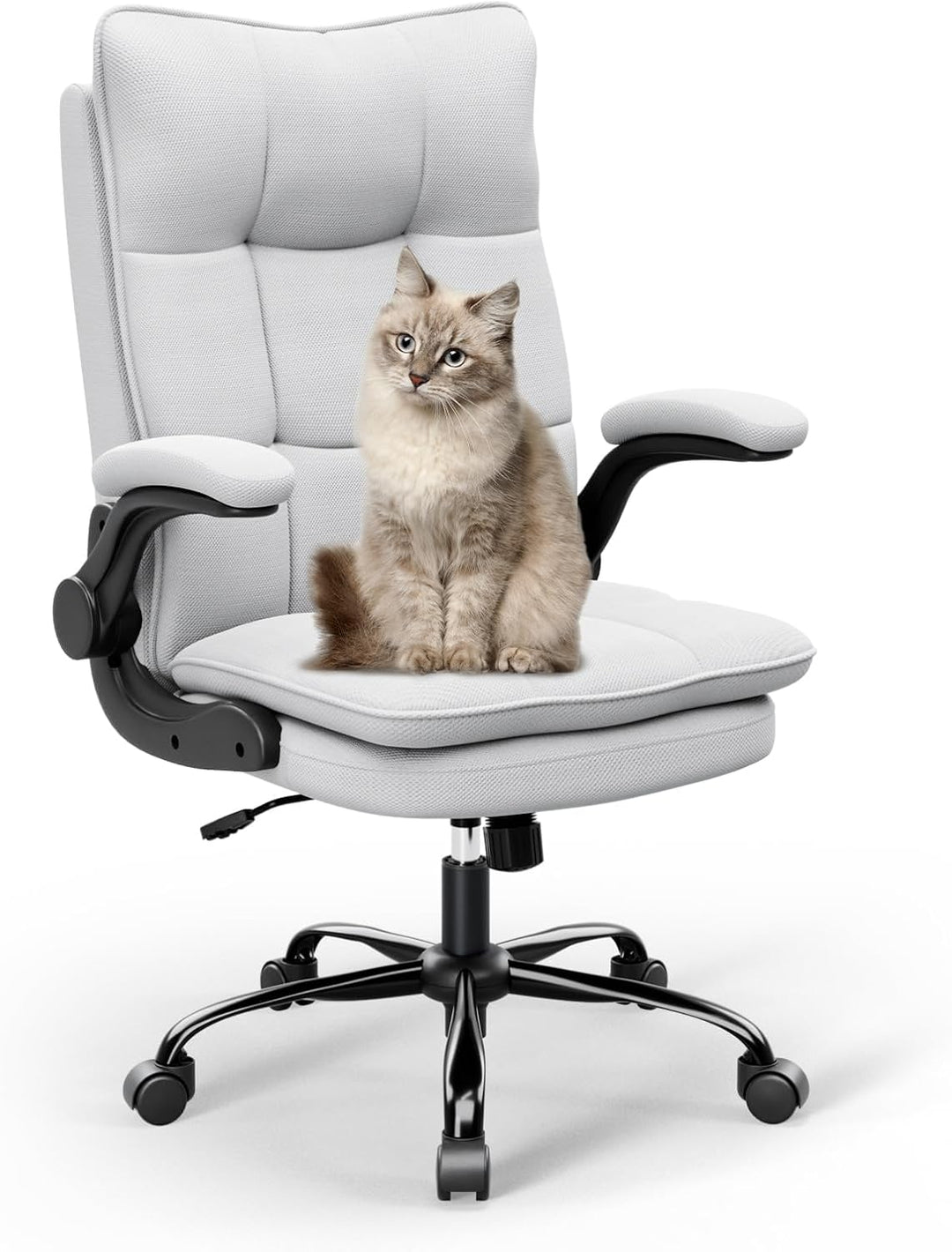 Asukale Bürostuhl Ergonomisch, Schreibtischstuhl, Chefsessel, PC Computerstuhl mit hochklappbarer Ar