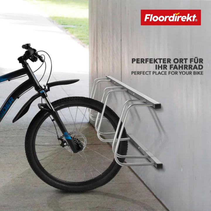 Floordirekt Fahrradständer für 2 Fahrräder mit Reifenbreiten bis 55 mm Eisen Fahrradhalter Aufstells