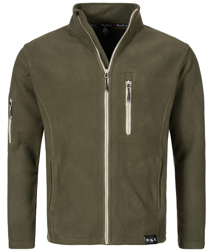 Rock Creek Herren Fleece Jacke Outdoor Wanderjacke H-197, Dunkelgrün