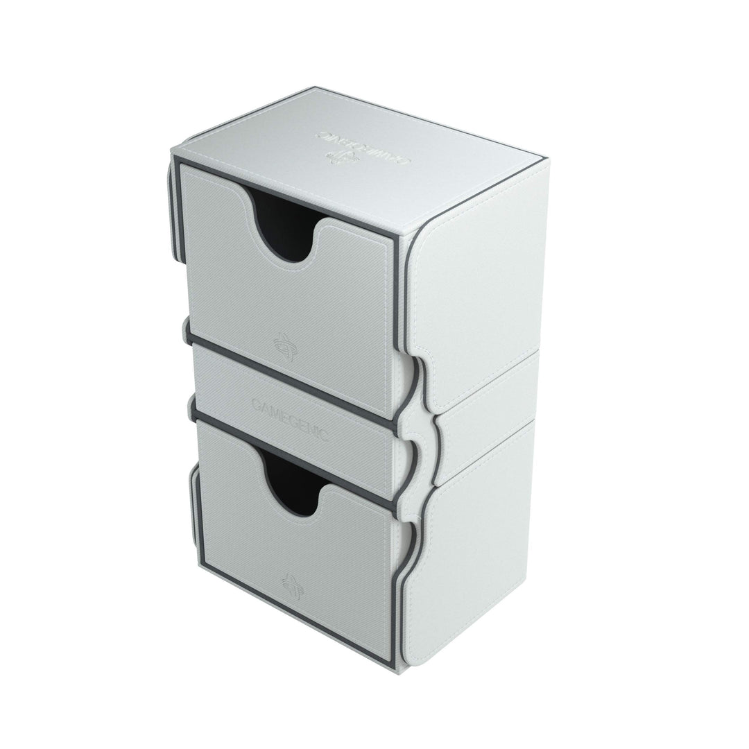 Gamegenic GGS20028ML Stronghold 200-Card Convertible Deck Box, White Weiss, Weiss