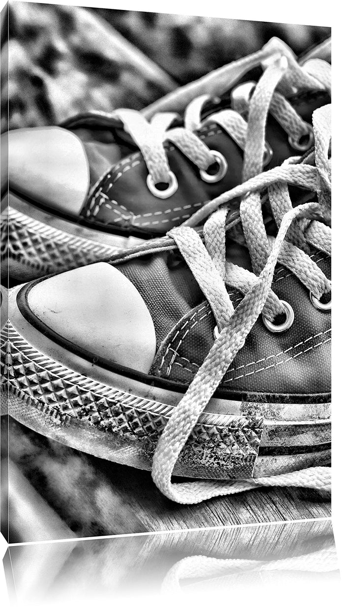 Pixxprint Trendige Schuhe als Leinwandbild/Grösse: 100x70 cm/Wandbild/Kunstdruck/fertig bespannt, 10