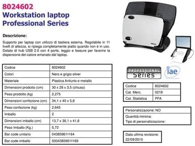 Fellowes Laptop Ständer für Notebooks bis 17 Zoll (43,18cm) - höhenverstellbar, Neigung bis 65 Grad