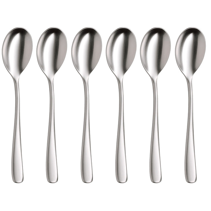 WMF Vision Espressolöffel Set 6-teilig, 10,8 cm, Cromargan protect Edelstahl mattiert, kratzbeständi