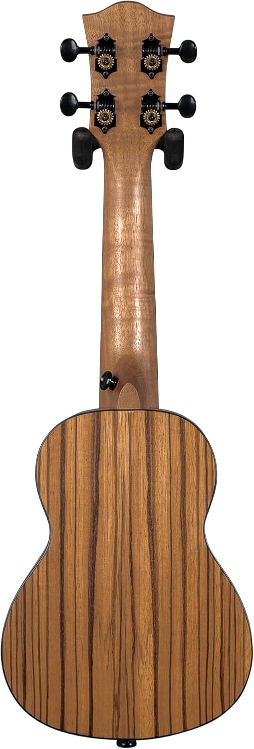 CASCHA Ukulele Zebra Wood – Hochwertiges Zebraholz I Warmer Klang I Okoume Hals I Walnuss Griffbrett