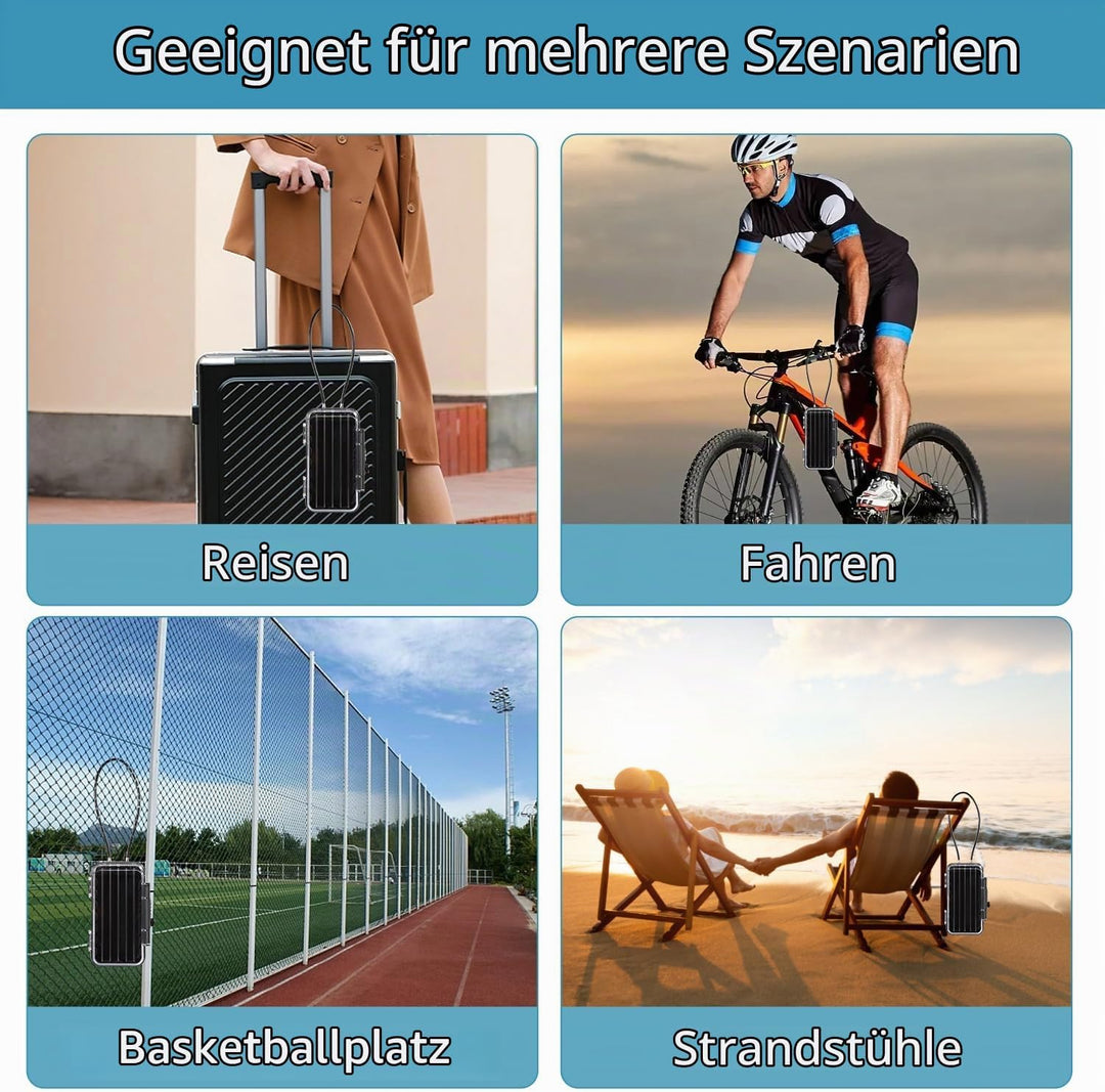 Tragbarer Tresor mit Zahelncode, Wasserdichte Mini Tresor Zahlenschloss Reise-Safe-Box mit Anti-Dieb