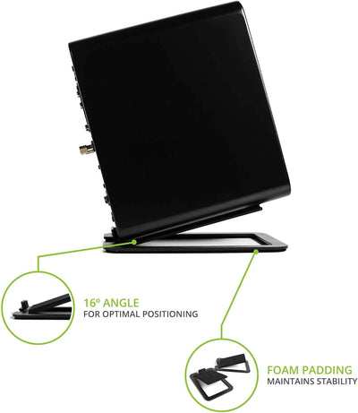 Kanto-S4 Desktop Lautsprecher-Ständer für mittlere Lautsprecher Black, Black