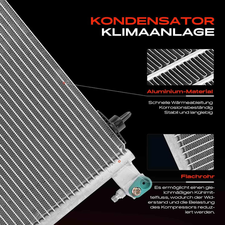 Frankberg 1x Kondensator Klimaanlage Kompatibel mit Berlingo/Berlingo First MPV GFK GJK MF 1.1L-2.0L