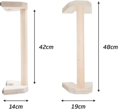 Gorilant - Halterung für Klimmzüge, Kalisthenische Paralletten, Stange aus Buchenholz, 42 cm, Park-T