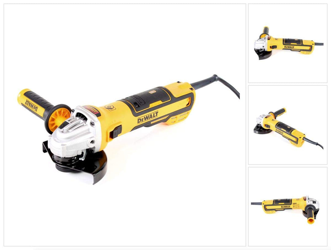 Dewalt Winkelschleifer (1.700 Watt, 125 mm Scheiben-Ø, bürstenlos, wartungsarm, Sanftanlauf, inkl. S