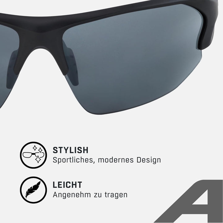 ALPINA LYRON - Verspiegelte und Bruchsichere Sport- & Fahrradbrille Mit 100% UV-Schutz Für Erwachsen