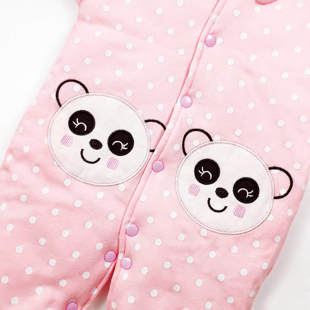 Baby Mädchen Overall Mit Kapuze Footies Strampler Schneeanzüge Karikatur Jumpsuit Winter Kleidungsse