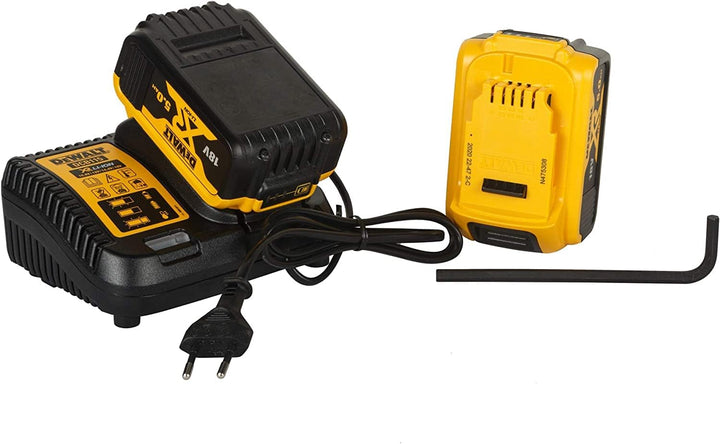 Dewalt 18 Volt 125 mm Akku-Winkelschleifer DCG405P2 (800 Watt, bürstenloser Motor, Epoxyd-Harz gepan