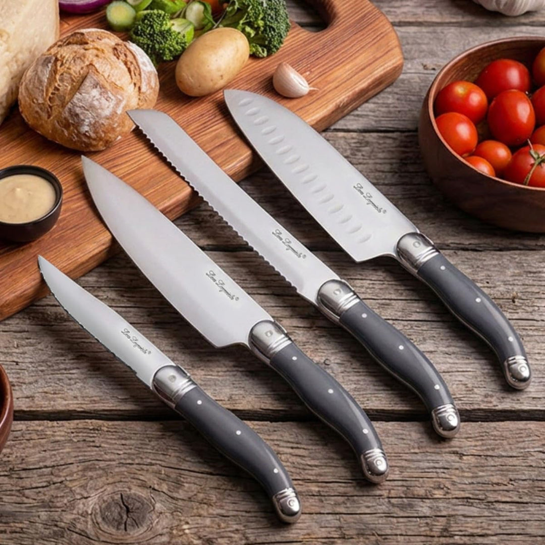 Lou Laguiole Tradition XL Küchenmesser-Set, 3-teilig