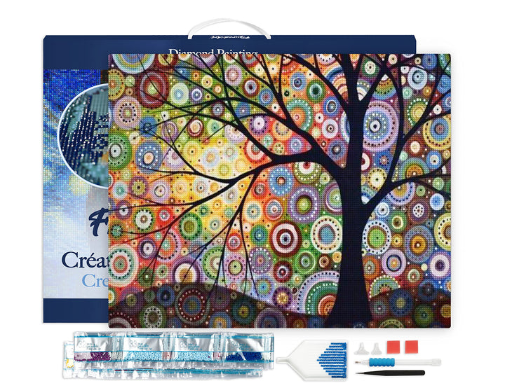 Figured'Art Diamond Painting Erwachsene 40x50cm Mit Rahmen Ganze Leinwand gespannt Baum des Lebens 2