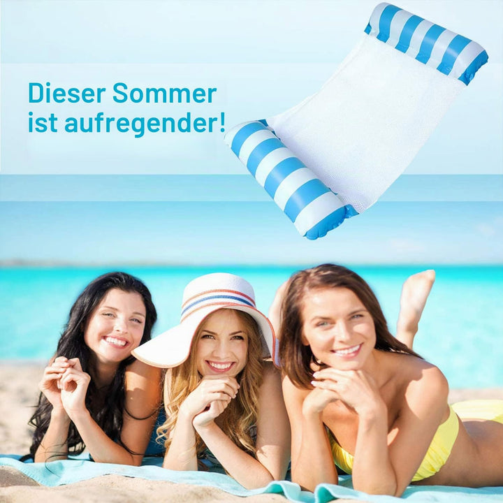 Wasserhängematte, Aufblasbares Schwimmbett Pool für Erwachsene, Sommerspiele, Strandparty, zusammenk