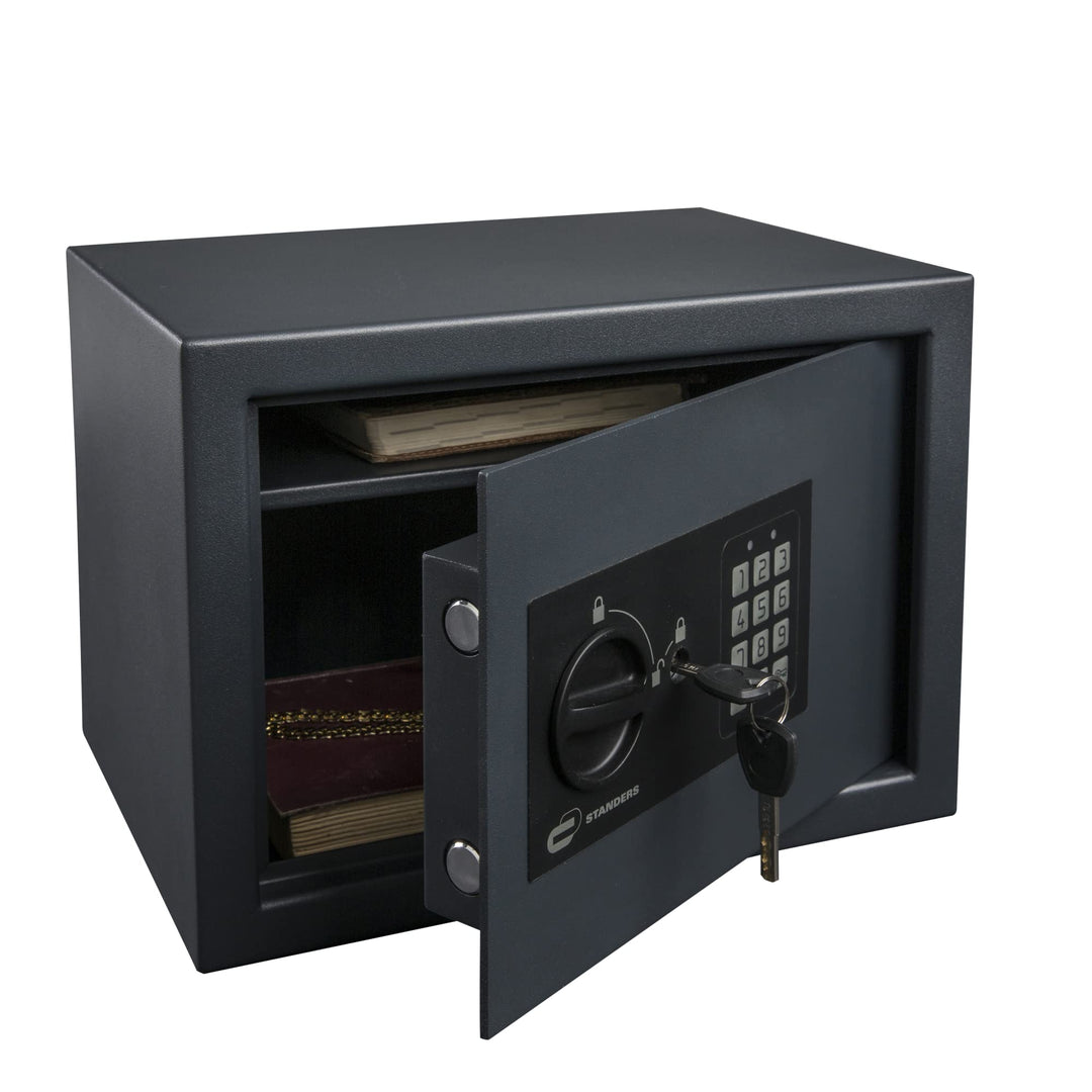 STANDERS - Elektronischer Safe - 16L - 25 x 35 x 25 cm - Wandtresor - Code-Safe - 2 Sicherheitsschlü
