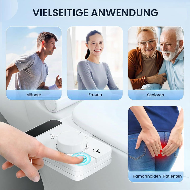 Bidet Aufsatz Für Toilette, Einsatz Einziehbare Selbstreinigende Doppel Düse Bidet Aufsatz Nicht Ele