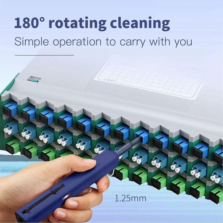 MSDADA 2 Stück Glasfaser Reinigungsstifte, Fiber Optic Cleaner für LC/MU Steckverbindungen 1.25mm Mi