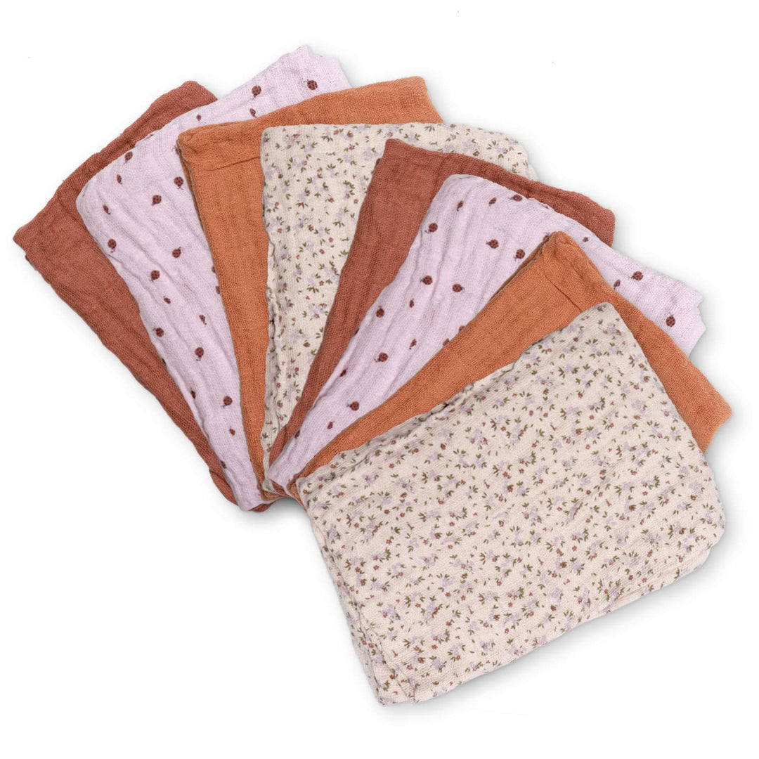 Pippi Unisex Baby Pack 8 Cloth Nappies Baby Stoffwindel Wickelt cher Spuckt cher, Mocha Mousse, Einh